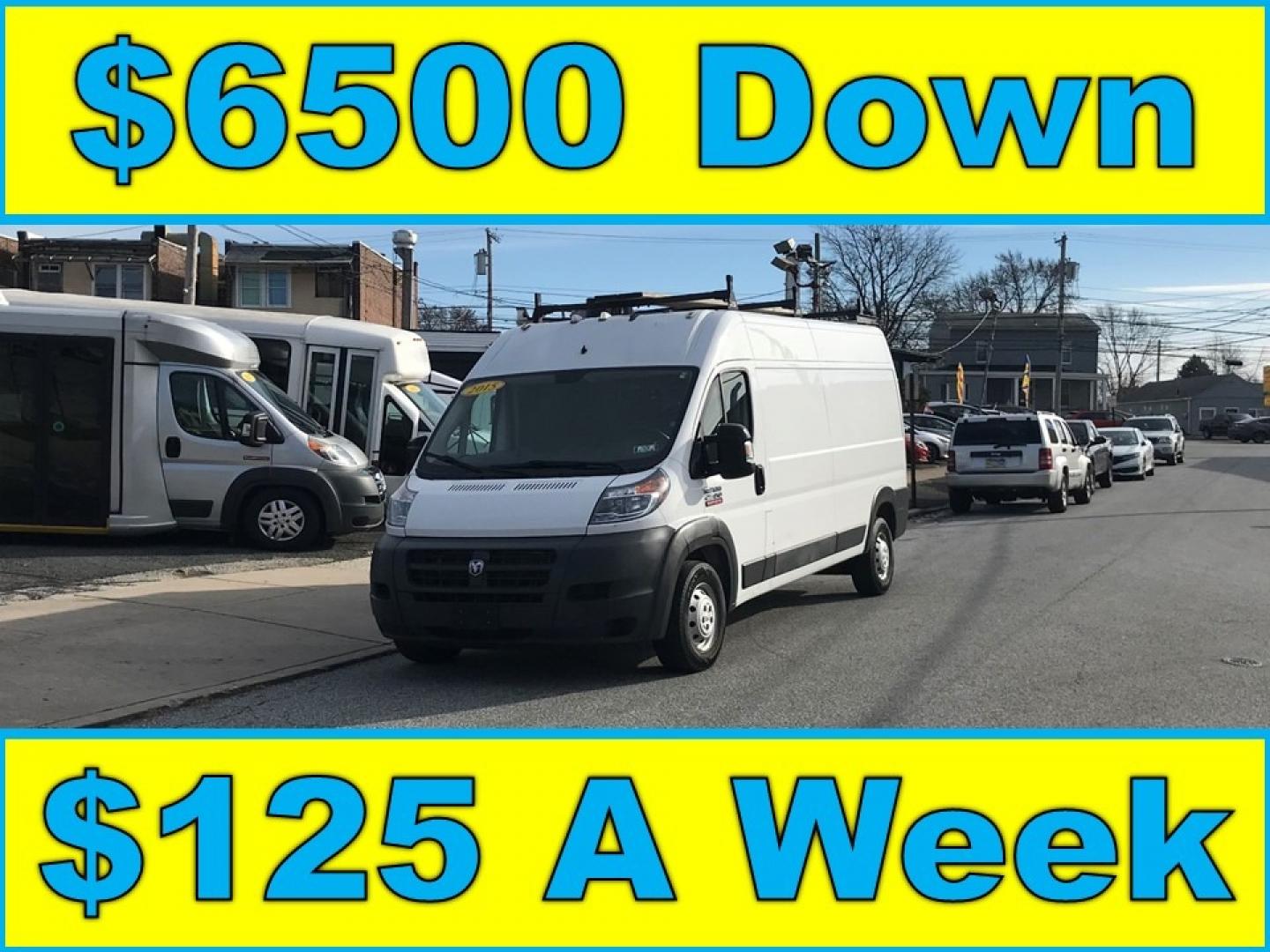 2015 White /Gray RAM Promaster 2500 (3C6TRVDG5FE) with an 3.6 V6 engine, Automatic transmission, located at 577 Chester Pike, Prospect Park, PA, 19076, (610) 237-1015, 39.886154, -75.302338 - Photo#0